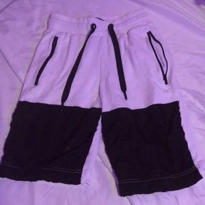 Champs White and Black Athletic Shorts